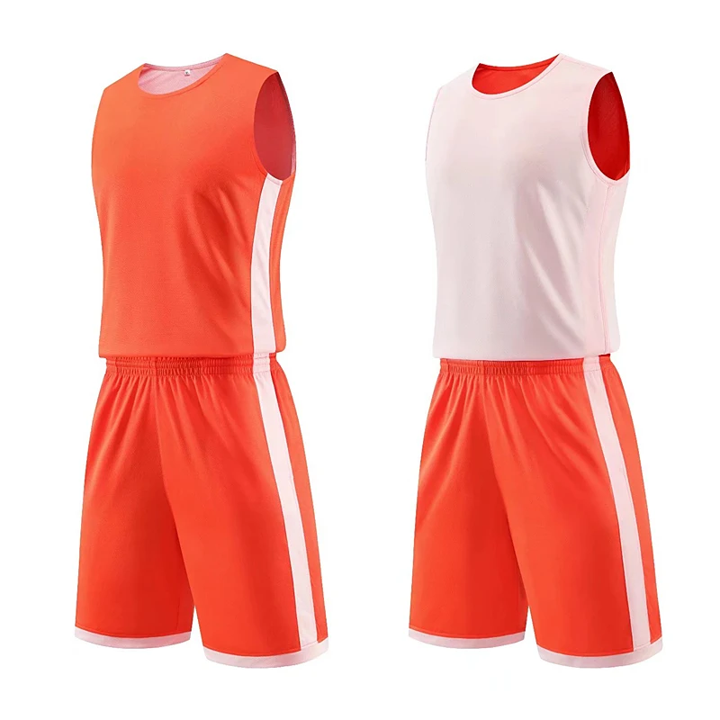 Double-sided Wearable Basketball Jersey Sets Sports Clothes Breathable Men Basketball Jerseys Training suits Uniforms kits