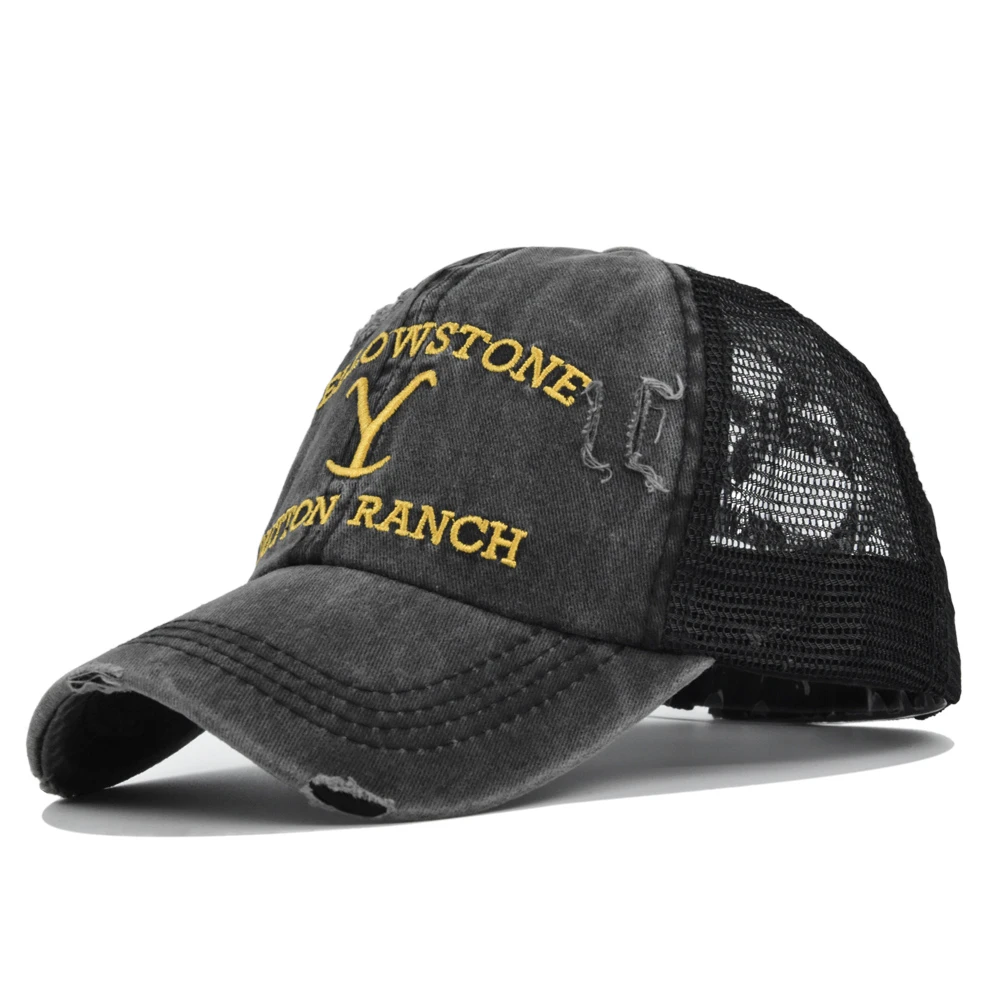 Yellowstone Dutton Ranch Hat Unisex Hollow Out Baseball Hats Vintage