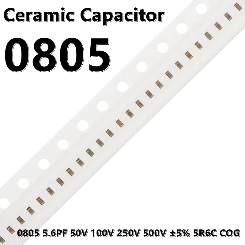 

(50 шт.) 0805 100 пФ 50 в 250 в 500 в 5% В ± 2012 5R6C COG SMD керамические конденсаторы