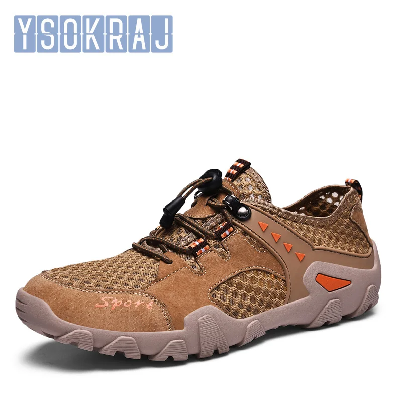 

Brand Men's Casual Shoes Breathable Men Summer outdoor Mesh Shoes Walking Footwear Wading Trekking Beach Shoes Man Hiking Shoes