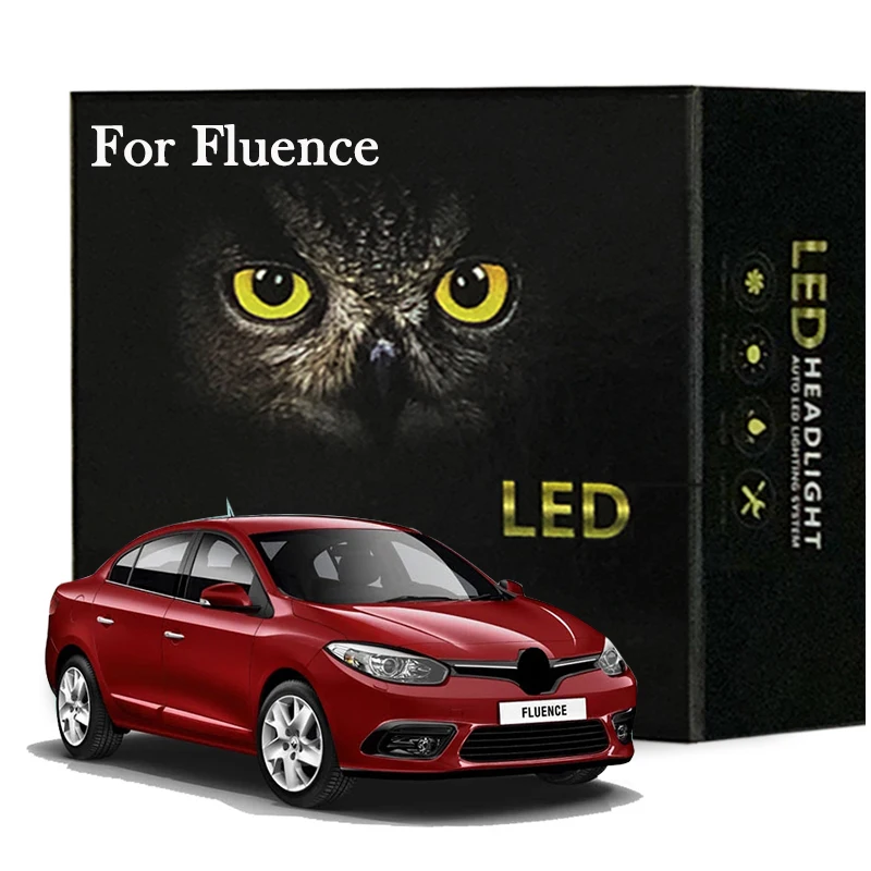 

16Pcs Led Interior Light Kit For Renault Fluence 2010 2011 2012 2013 2014 2015 2016 2017 LED Bulbs Canbus Error Free