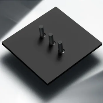 모던 메탈 블랙 스테인레스 스틸 패널 토글 스위치, 가정용 복도 벽 램프, 순간 스위치 소켓, 1, 2, 3, 4gang, 1, 2 웨이