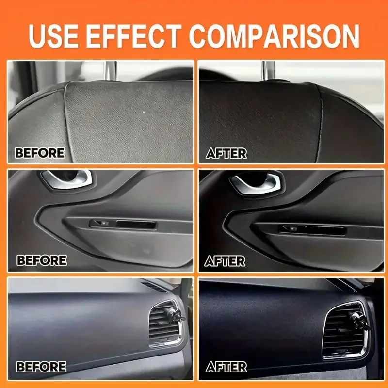 Versatile Car Interior Exterior Plastic Restorer-Refurbishing Repair Wax-Dust-Proof Polish for Dashboard, Tires Synthetic 5