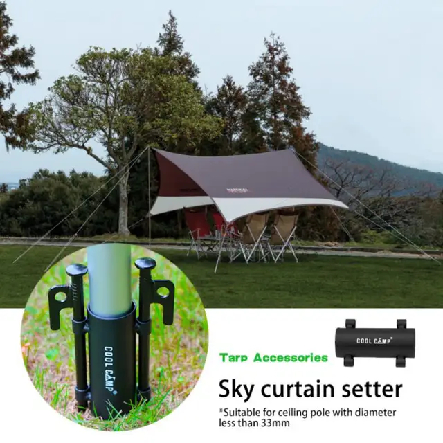Hordozható Kemping Sátor Tartozékok Előtető Pólus Tartó Otthoni Kerti Kertészeti Kiegészítők Sky Curtain Rod Rögzítő Szabadtéri Szerszámok