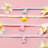 Adjustable Beauty Cat Pet Collar Fashon Fresh Dog Necklace Cute Kitten Puppy Heart Star Printed Pendant Cat Accessories Supplies 6