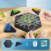 Chain chess rubber band triangle chess geometric chain chess game children's interactive brain teaser strategy game 3