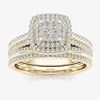 Delicate Gold Color Square Geometry Ring for Women Luxury  Ring Set Jewelry