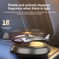 Solar Powered Rotation Helicopter Solar Aromatherapy Car Air Freshener Alloy+ABS Wooden Fragrance Auto Aroma Diffuser 4