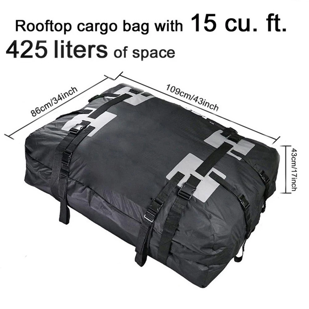 Waterproof Car Roof Top Rack Carrier Cargo Bag Luggage Storage Cube Bag  Travel Large Capacity Car Roof Duffel Bag For SUV Van