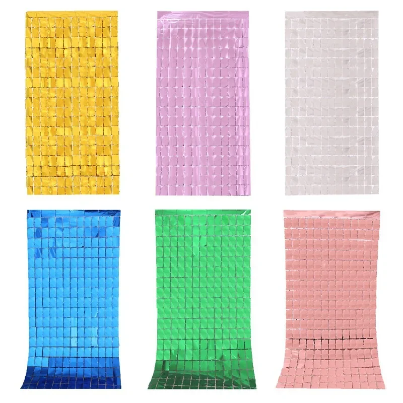 Gold & Silver Glitter Rain Foil Backdrop for Celebrations & Events