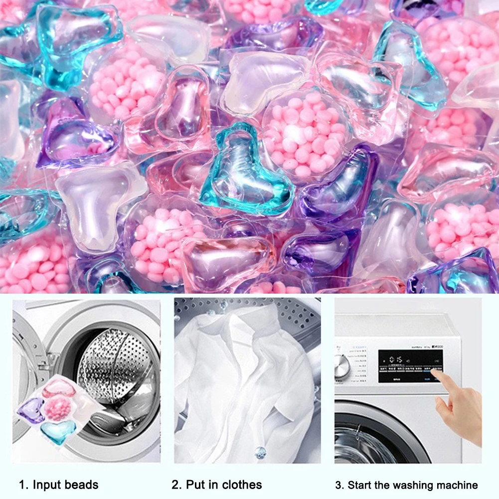 Multi-purpose Detergent 5 in 1 Detergent Liquid Capsule Ball Laundry Scent Fragrance Beads 50-150Pcs for Home Dormitory