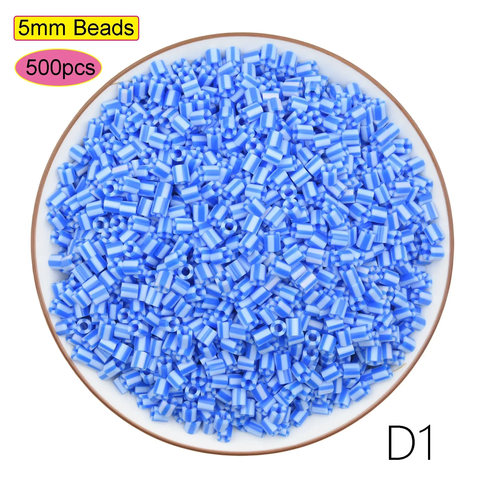 500PCS Multicolor Hama Beads for Kids – DIY Puzzle and Pixel Art Toy Set