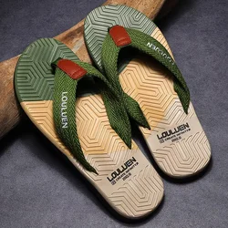 Premium Summer Beach Flip Flops for Men - Breathable, Fashionable, Casual Outdoor Slippers (Green)