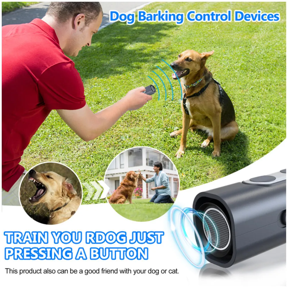 Repellente Per Cani Ad Ultrasuoni Anti Barking Stop Bark Training Device Repellenti Per Addestramento Di Cani Ad Alta Potenza Con Usb Ricaricabile