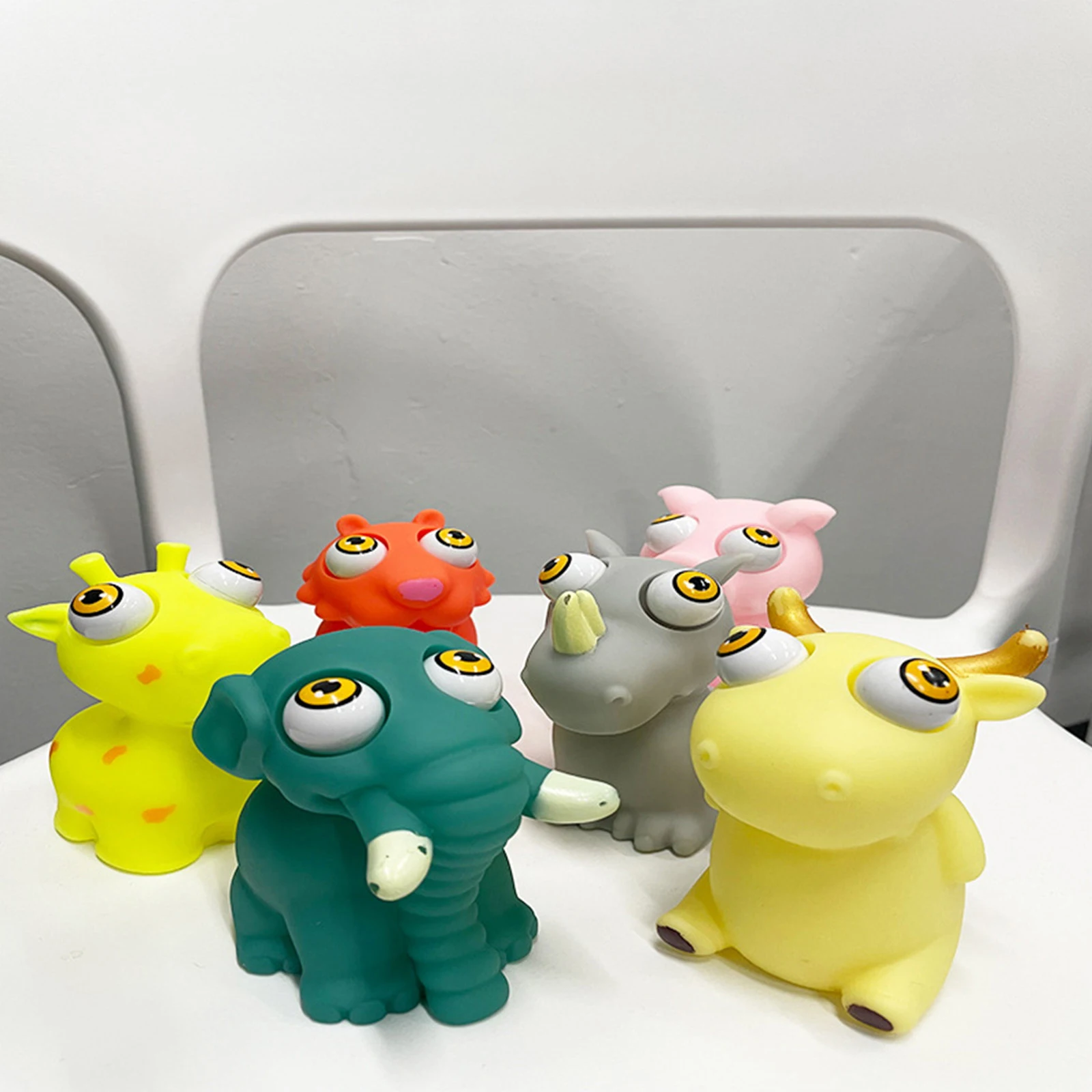 4in Hand Squeeze Fidget Toy W/ Eyes Popping Novelty Gag Toddler Gift