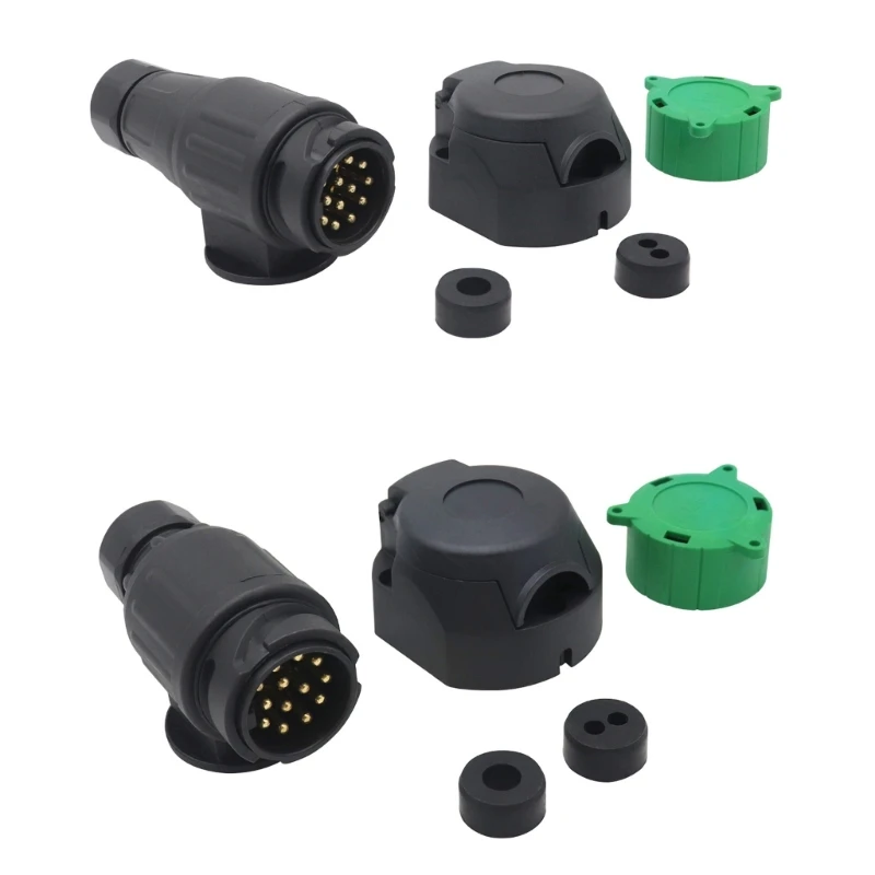 

Socket Trailer Plug 13 Pin Plug Waterproof Caravans Connectors Accessories Dropship