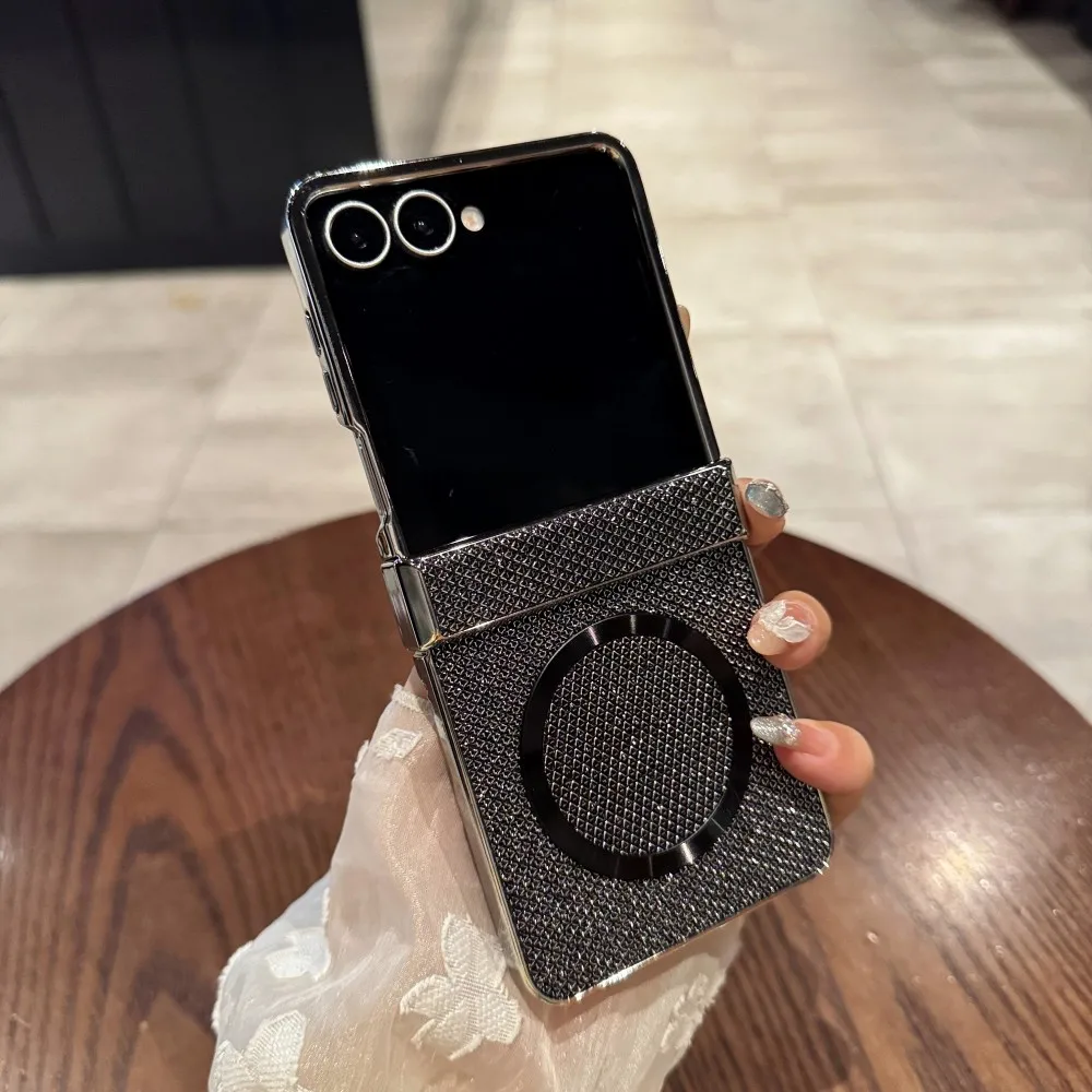 Fashion Glitter Magnetic Wireless Charging Protective Back Cover