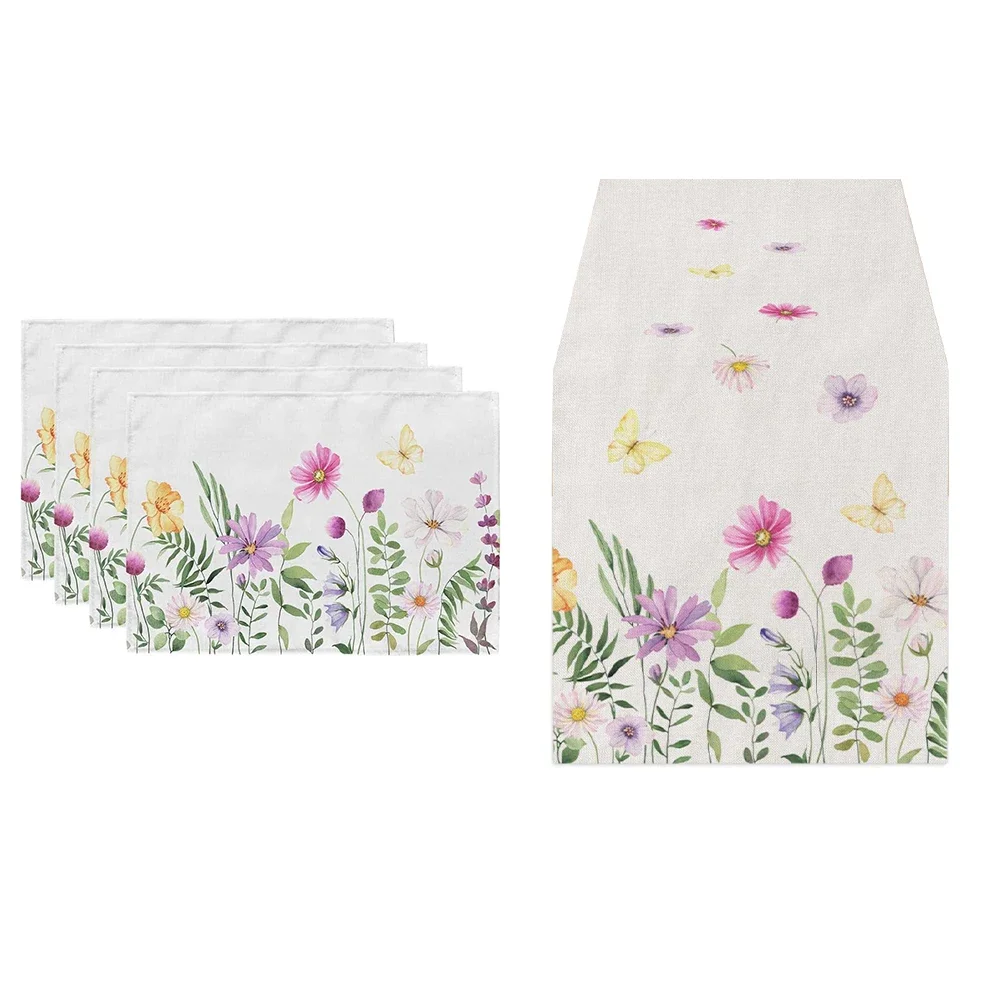 

Wedd Party Decor Butterfly Flower Wrinkle Resistant Machine Washed Nature Casual Dinner Overall D Cor Ceremony