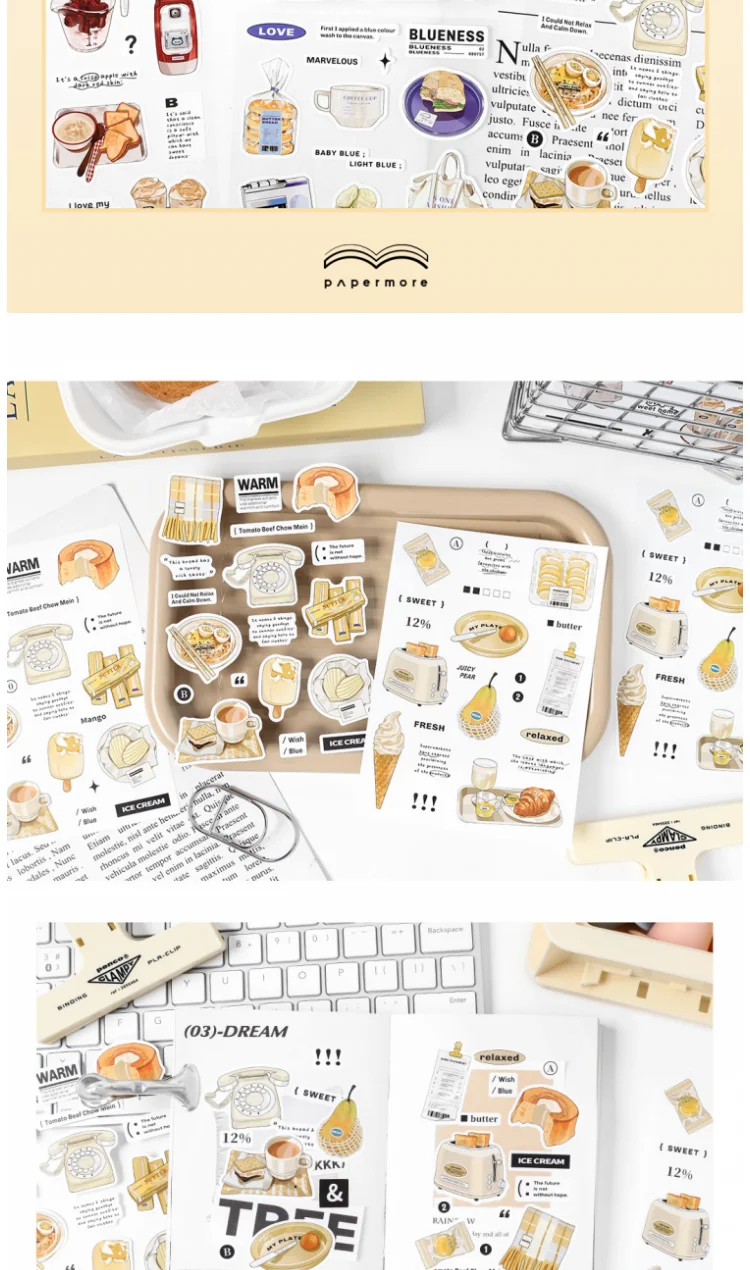 Card Lover 2 Pcs [Diary Fragments Series] Korean INS Handheld Decoration Sticker Paper Scrapbooking Material Scrapbook Kit
