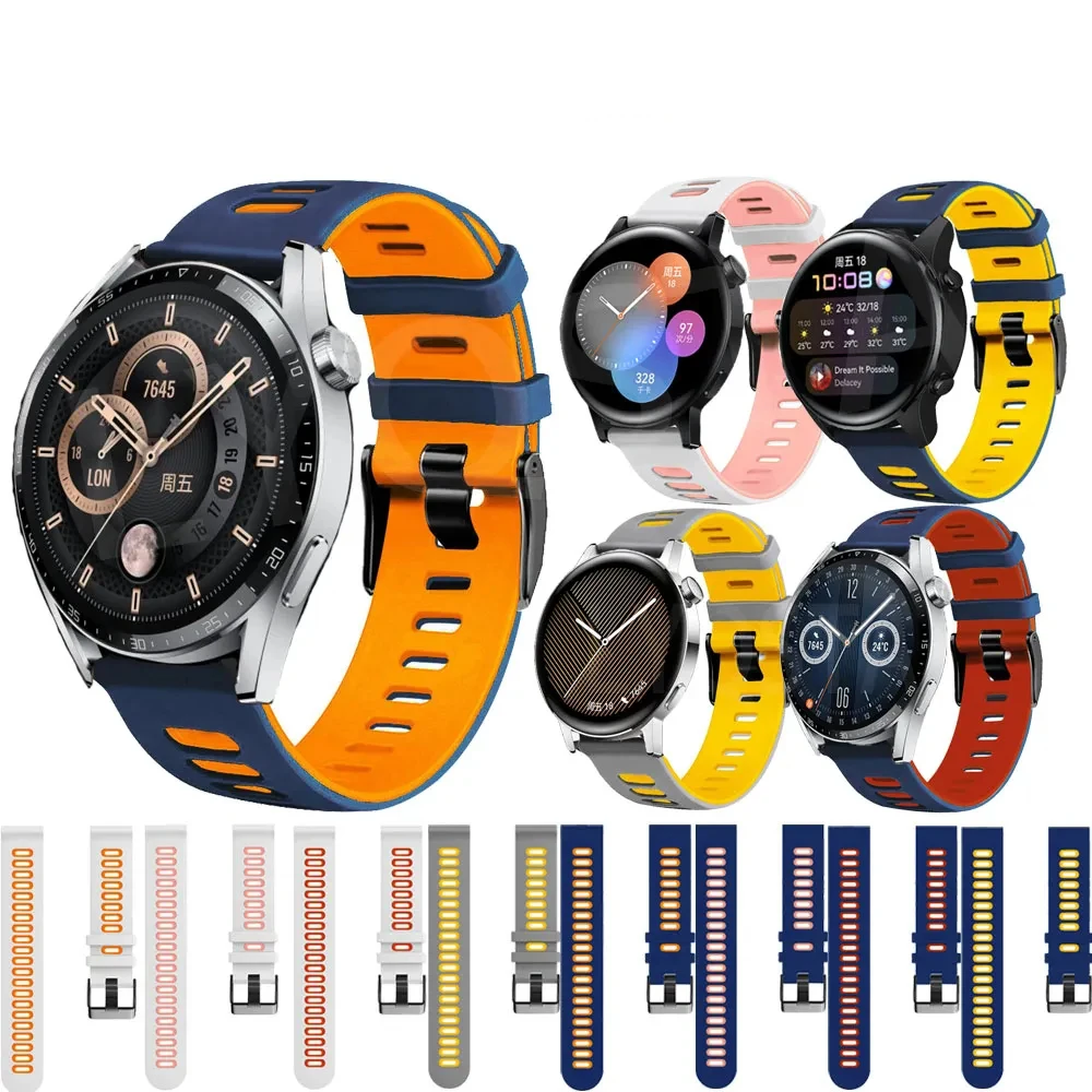 

22mm Silicone Strap For Huawei Watch 4 GT 3 SE GT2 GT3 Pro 46mm Watchbands Magnetic Buckle Band For Huawei Watch GT 2E Bracelet