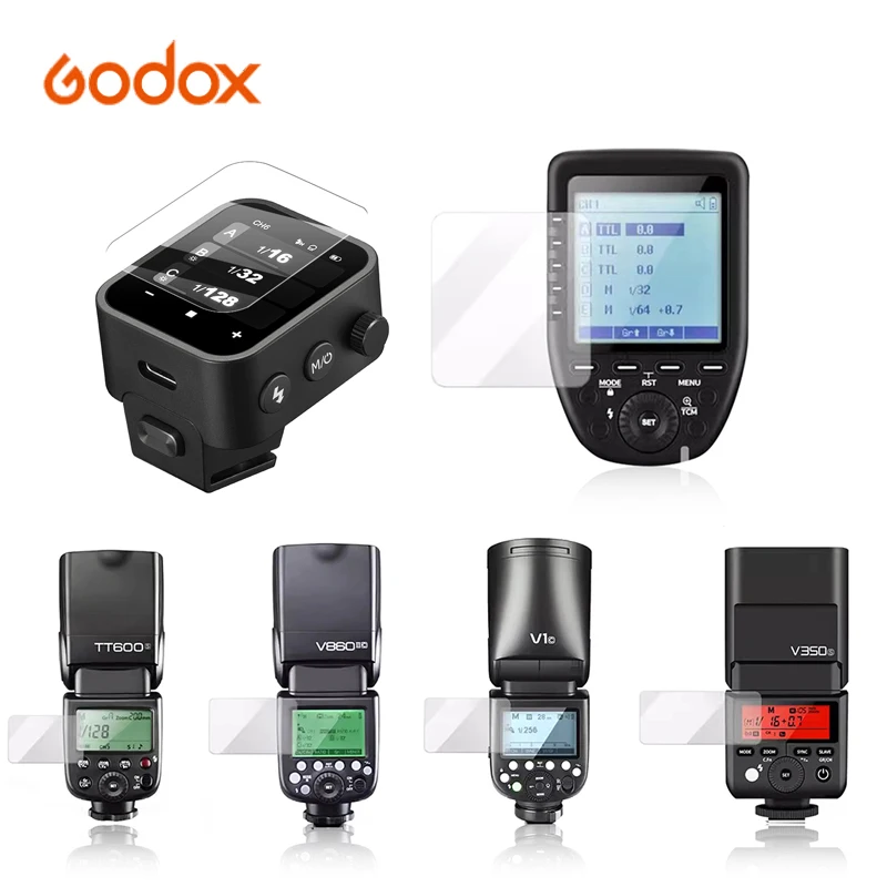 Godox Tempered Glass Film for x3 xpro Trigger V1 V850III V860III TT685II V860II V850II TT600 V350 TT350 Canera Flash Light tempered film glass