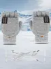 Double-Sided Heating Gloves Adjustable Temperature Rechargable Mittens Washable Fingerless Hands Warmer Warm for Outdoor Hiking