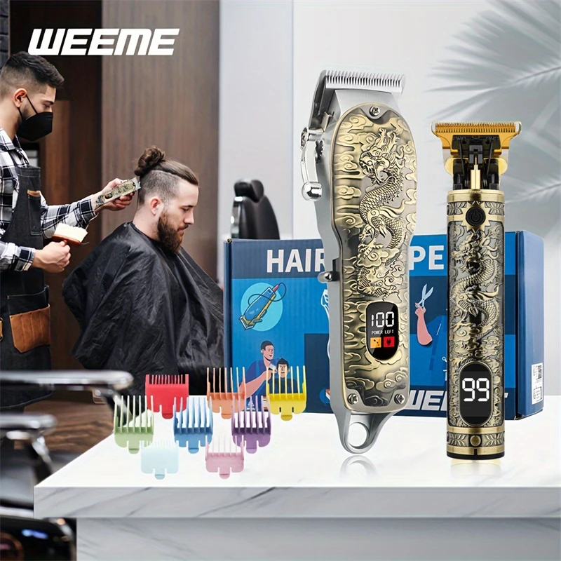 All-in-one men’s beauty set barber + trim USB metal body silent rechargeable lithium battery 2000 mah men’s holiday gift BEST SELLERS