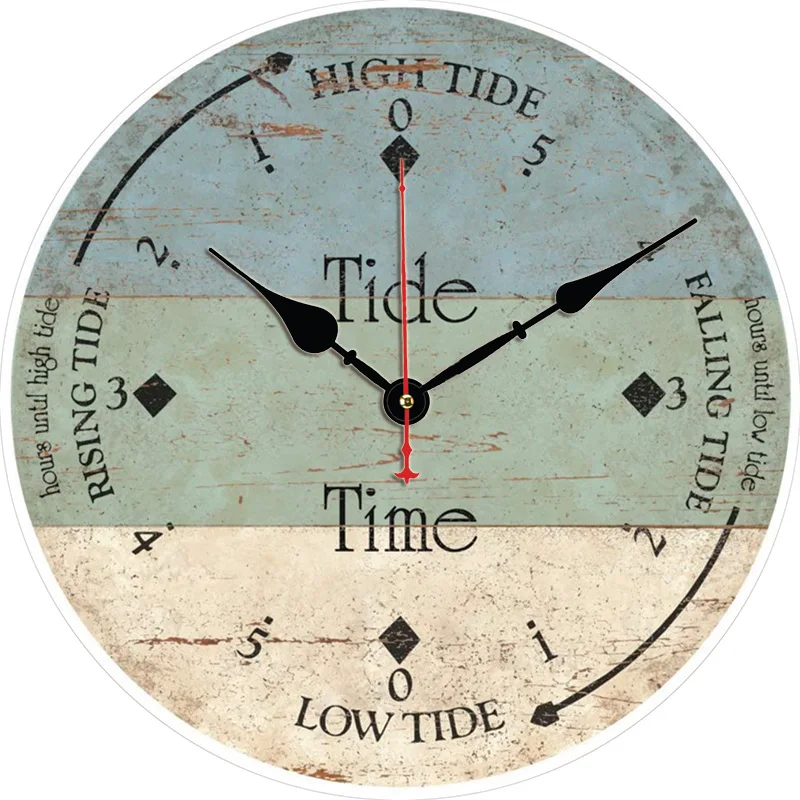 Tide Clock Personalized Beach Tide Clock Tidal Clock Wooden Wall Clock
