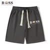 2024 Summer Men's Sports Shorts Solid Color Straight Barrel Pattern Loose Elastic Waist Drawstring Casual Shorts Jogging Shorts 4