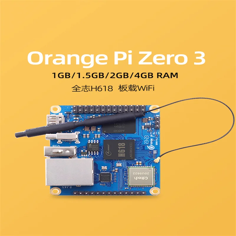 

Orange Pi Zero3 motherboard Orange Pi Zero 3 Quanzhi H618 development board WIFI Android Linux