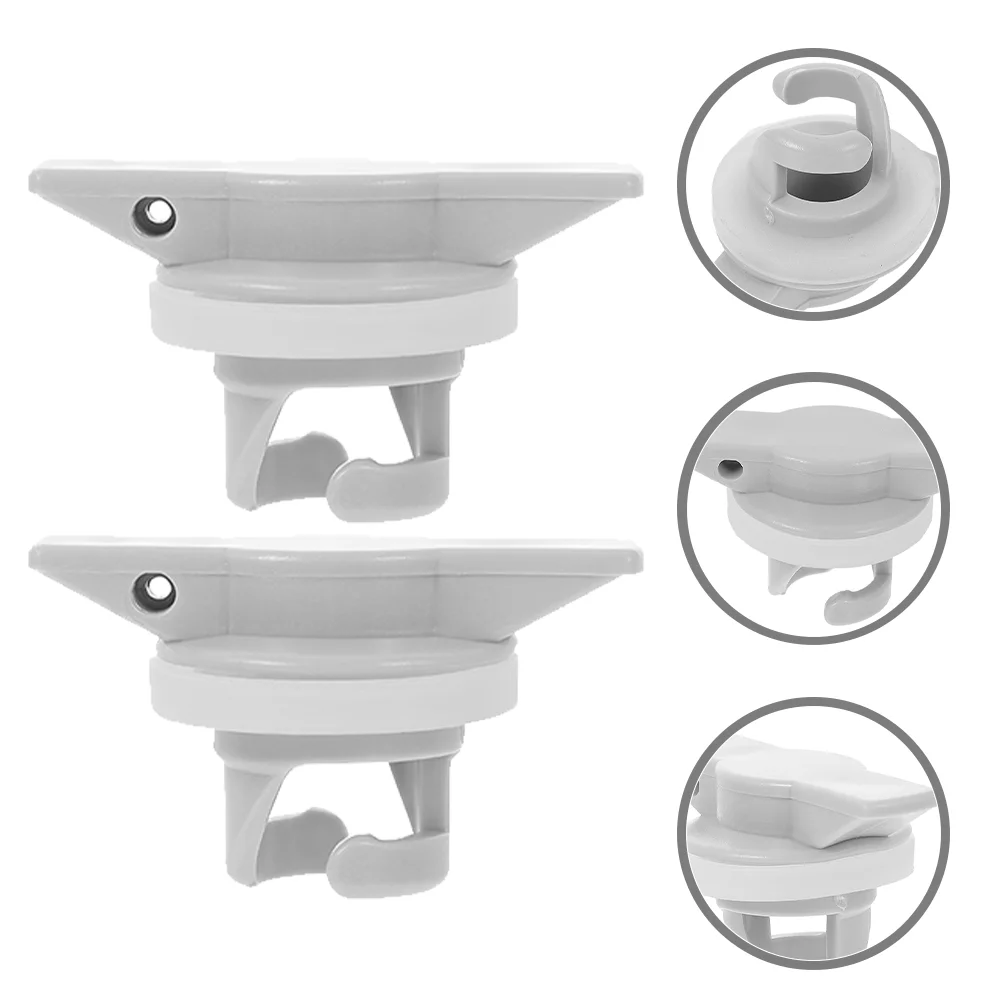 2 Pcs Kayak Valve Cover Convenient Airing Plug Adapter Quick Spiral Fast for Inflatable Dinghy Marine Inflate Rubber py pneumatic quick pick up head py 04 py 06 y plastic tee fast plug py 08 py 10 py 12 py 14 pipe joint