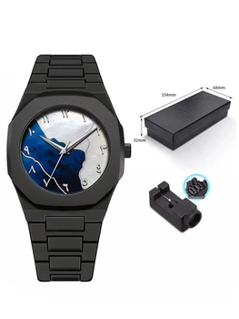 LUCKYFOXNew high-end watches men's trend graffiti art quartz watches