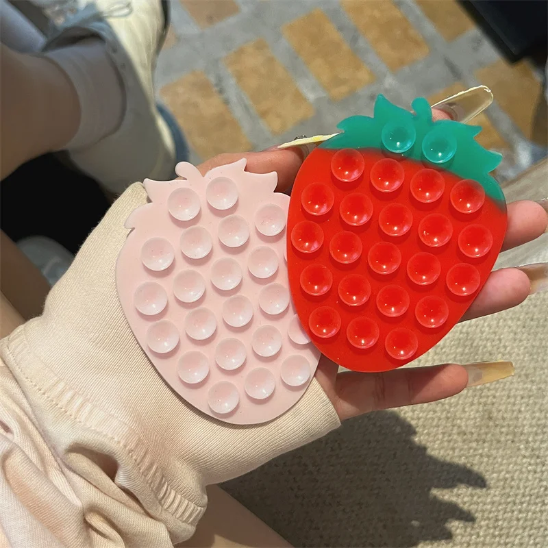Strawberry Delight Full Screen Silicone Suction Cup Phone Case