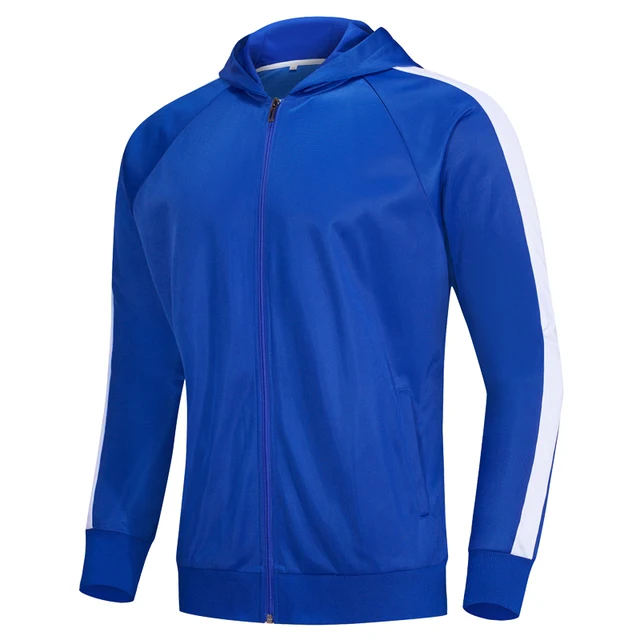 Sports Jacket Men Hooded Solid Color Training Coat Quick Dry Zipper Bodybuilding Outerwear