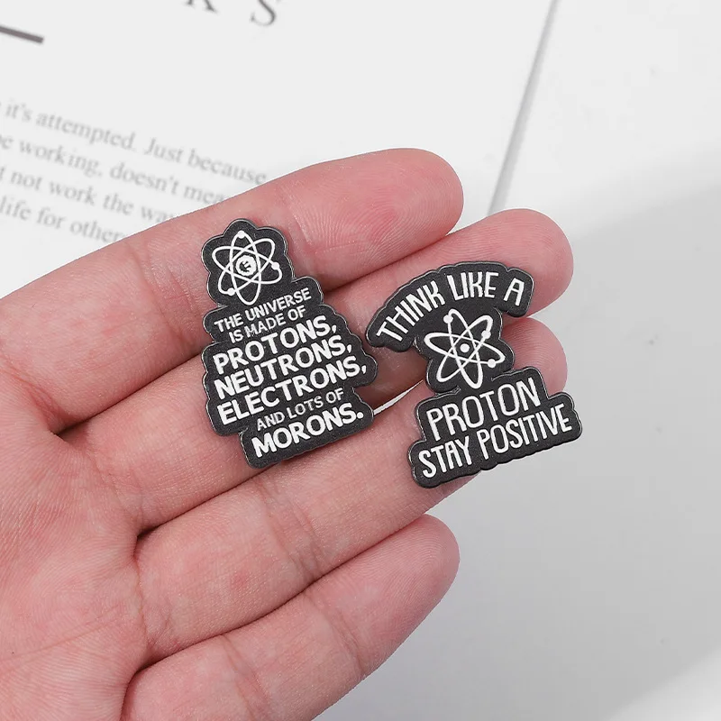 Believe in Science Enamel Brooch Chemical Molecule Test Tube DNA Microscope Eye Medicine Bottle Creative Badge Pins Jewelry Gift