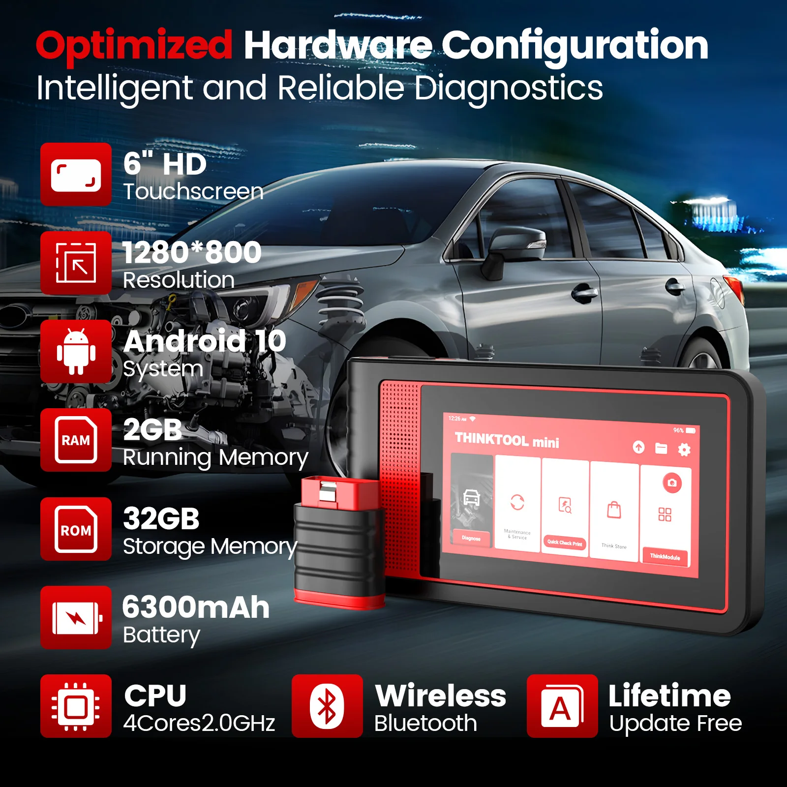 THINKCAR THINKTOOL MINI 2 車診断ツール CANFD Obd2 スキャナ双方向 