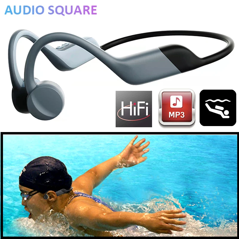 Swimming Bone Conduction Earphone Wireless Headphone 32gb Mp3 Player Ip68 Waterproof For Swim