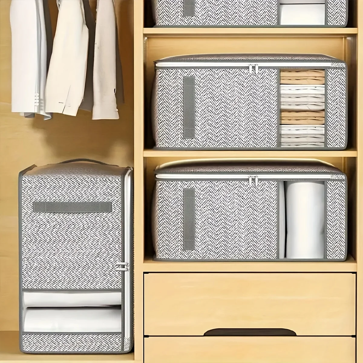 Clothing Storage Bag Large Capacity Bedroom Organizing