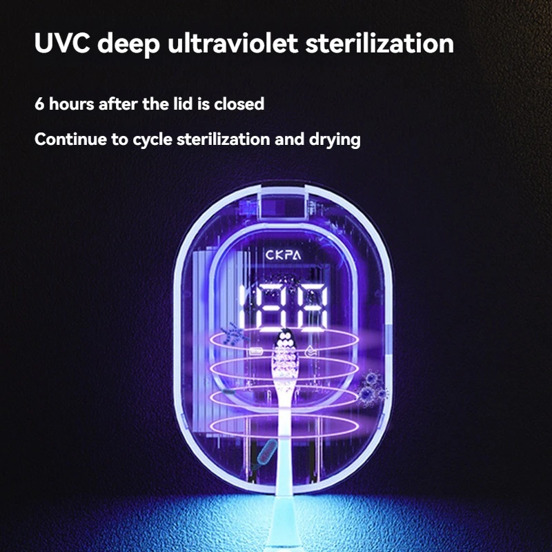 New toothbrush sterilizer without perforation, UV disinfection, sterilization, drying, electric toothbrush sterilizer