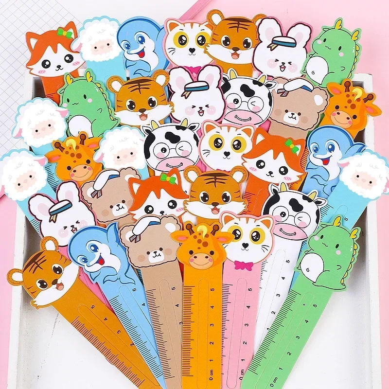 50Pcs Cartoon Animal Bookmark Cute Paper Ruler for Kids Stationery School Supplies Students Rewards animal bookmark bookmarks stationery supplies paper bookmark