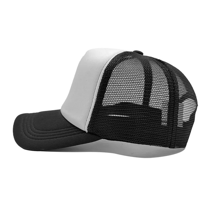 Sponge Mesh Baseball Cap Unisex Solid Color Trucker Hat Adjustable UV Protection Fashion Breathable Snapback Sun Hat