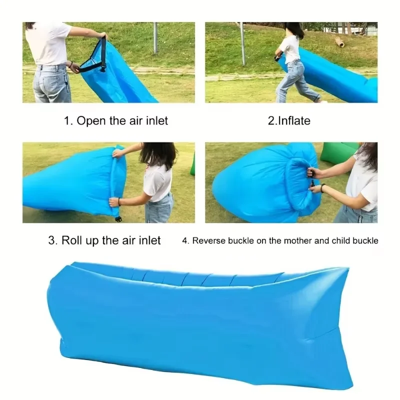 Recliner Air Lazy Inflatable Sofa Bag, Portable Camping Sofa Mattress, Music Festival Recliner 6