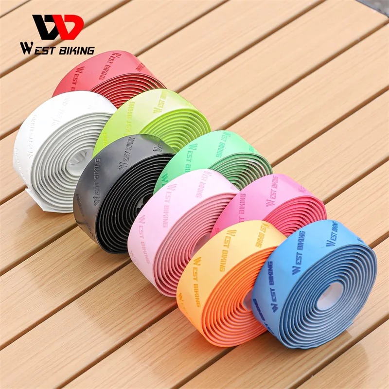 WEST BIKING Bicycle Handlebar Tape Non-Slip Shock Absorbing Belt Ultralight Wear-Resistant Cycling Strap Road Bike Accessories bike handlebar tape bicycle accessories