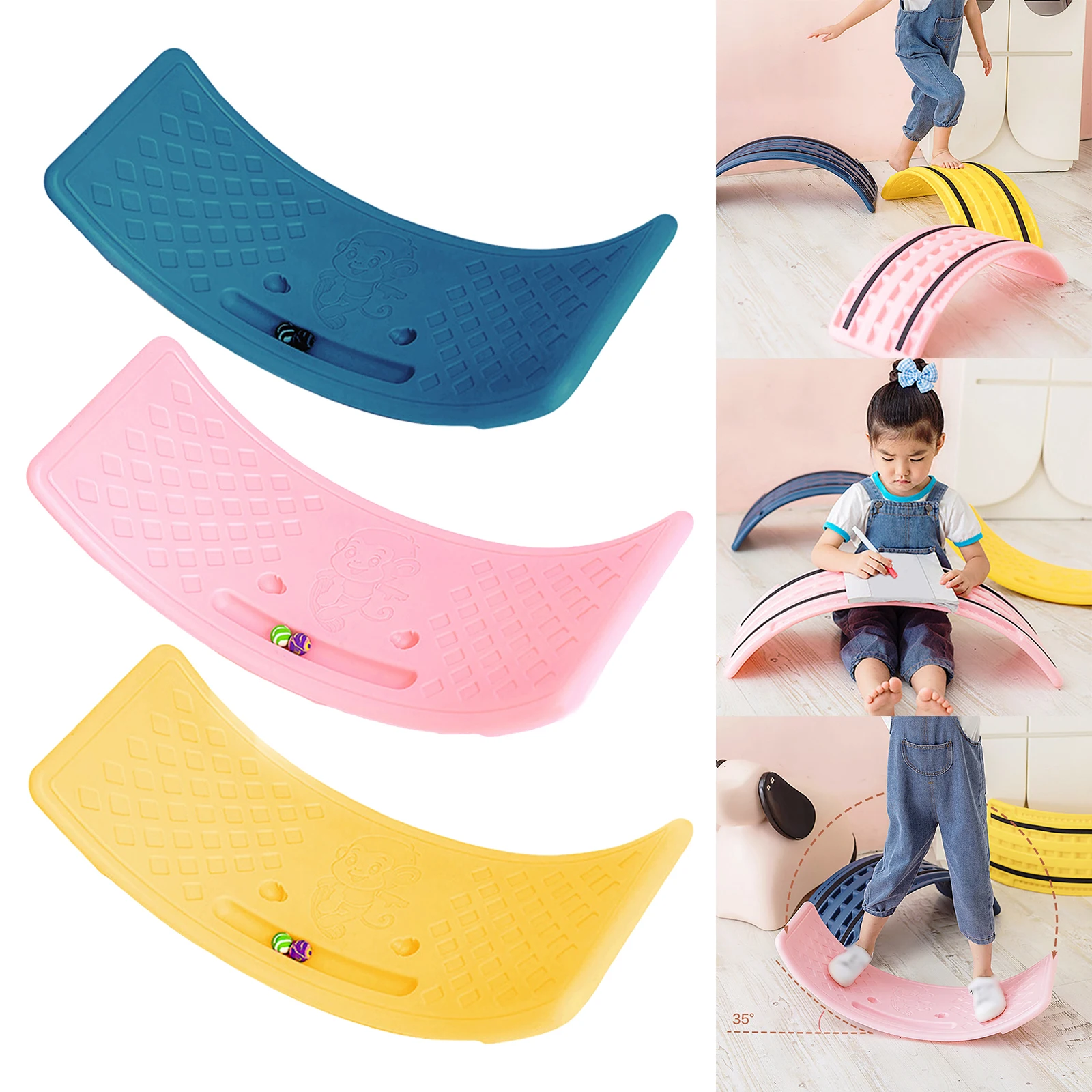 Balance Board Multifunctional Balance Board Training Board Twisting Stability Home Fitness Office Wobble Boards Dancers Exercises Exercising
