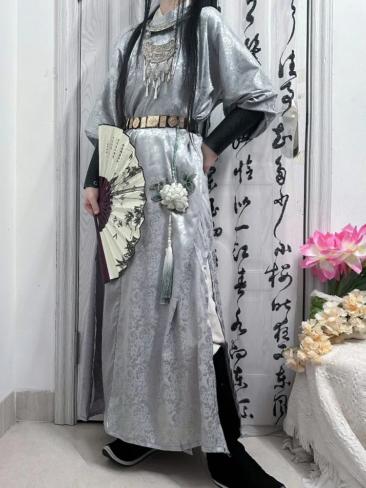 Round-collared Hanfu men's and women's adult hip robes - Image 3