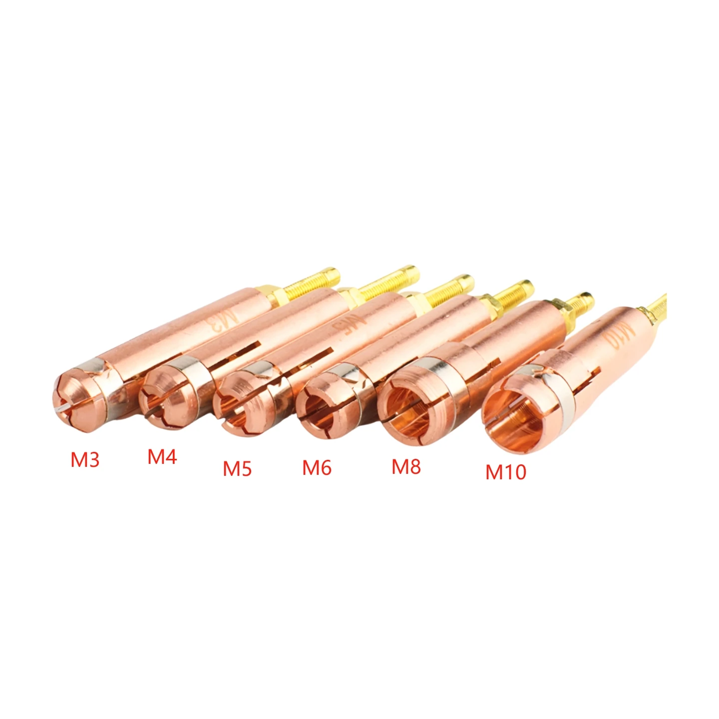 10pcs Collet Chuck M3 M4 M5 M6 M8 M10 for Capacitor Discharge CD Stud Welding Gun Welding Torch Stud Machine