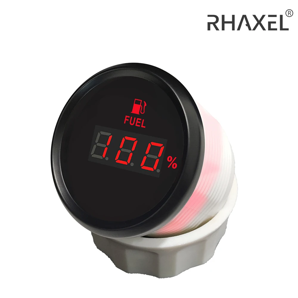 RHAXEL 방수 연료 레벨 계량기 신호, 적색 백라이트 레벨 센서 포함, 52mm, 0-190ohm, 240-33ohm, 600mm, 700mm, 800mm, 900mm