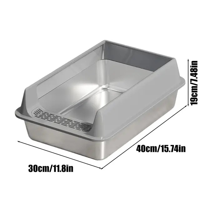 Litter Box for Cats Deepen Pet Litter Box Semi-Enclosed Deepened Cat Toilet with Scoop for Dormitory Apartment Living Room Car 6