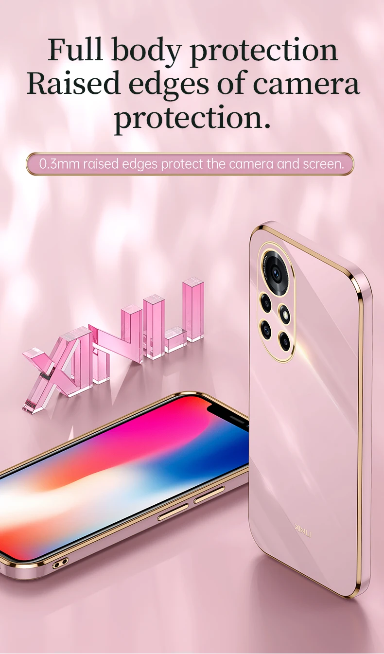 Bling Soft Shockproof Cover Square Luxury Plating Phone Case 3D Laser do Huawei P30 LITE P40 P50 PRO Nova 5T 8 8i 9 Pro_voghion.com