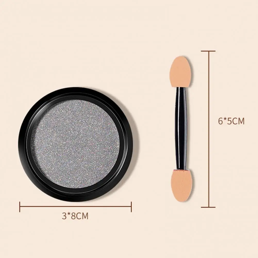 1 Set Beautiful Nail Art Powder No Irritation Manicure Easy to Apply Nail DIY Powder with Brush